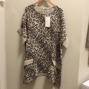 Lovely Linen Leopard Tunic.
